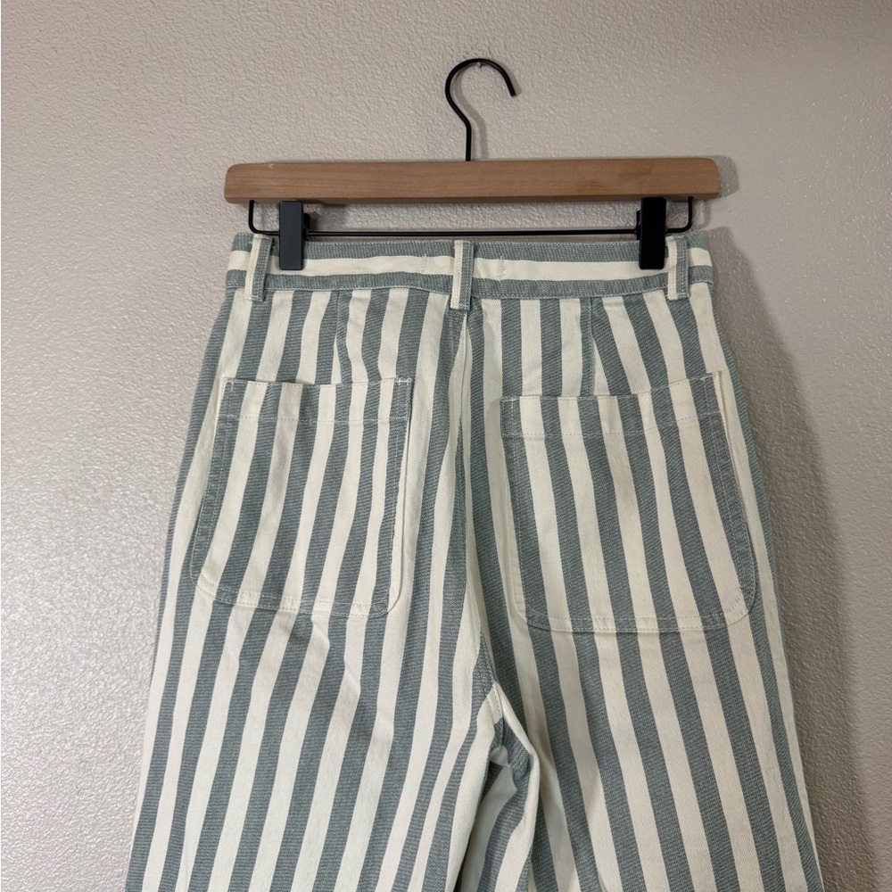 Madewell Emmett 2.0 Wide-Leg Crop Pants in Stripe: Patch-Pocket Edition 27 - Picture 7 of 10